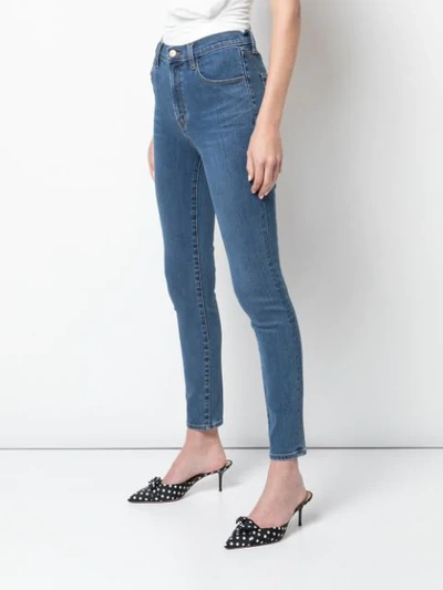 Shop J Brand High-rise Skinny Jeans In Blue