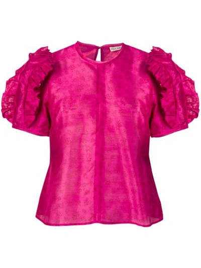 Shop Ulla Johnson Ruffle Blouse In Pink
