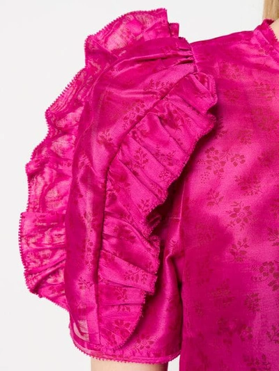 Shop Ulla Johnson Ruffle Blouse In Pink