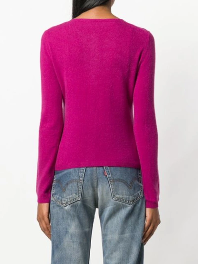 Shop Aspesi Cashmere Fitted Cardigan - Pink