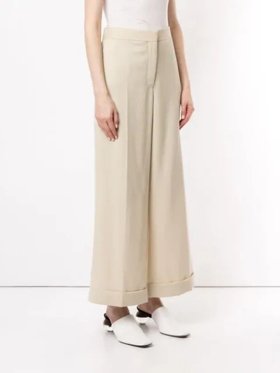 Shop The Row High-waisted Wide Leg Trousers - Brown