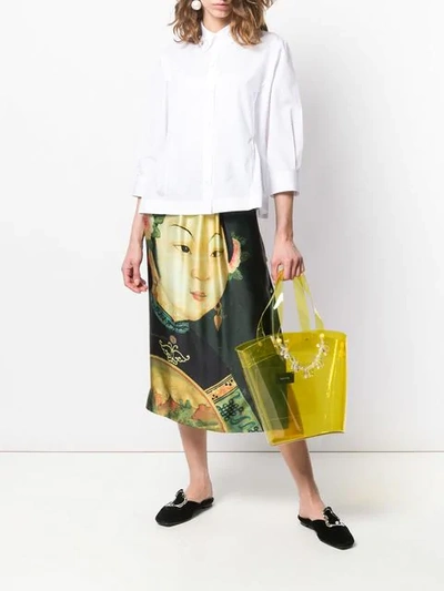 Shop Simone Rocha High Rise Printed Skirt In Black