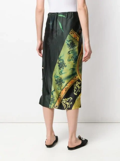 Shop Simone Rocha High Rise Printed Skirt In Black