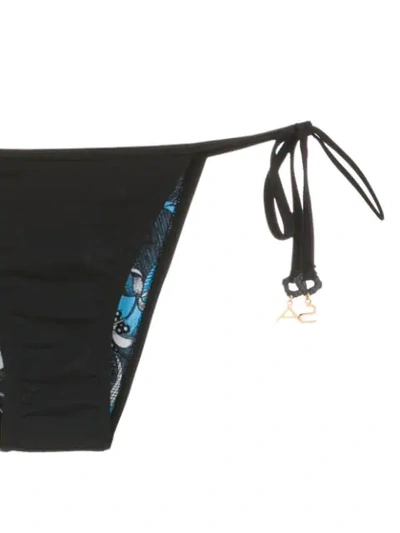 Shop Amir Slama Embellished Triangle Top Bikini Set In Black