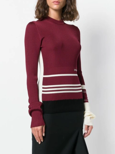 Shop Calvin Klein 205w39nyc Ribbed Sweater In Red