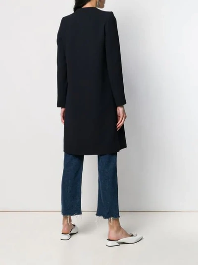 Shop Goat Redgrave Long Coat In Blue