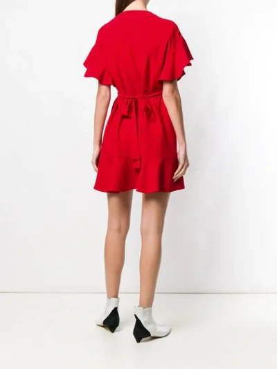 Shop Miu Miu Flared Mini Dress In Red
