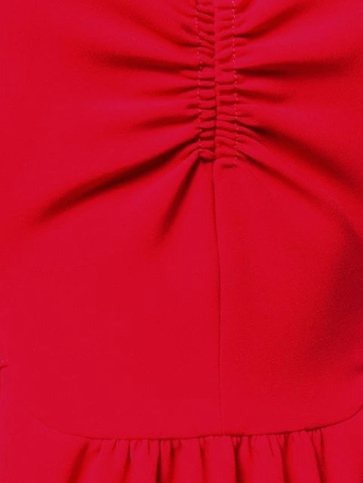 Shop Miu Miu Flared Mini Dress In Red