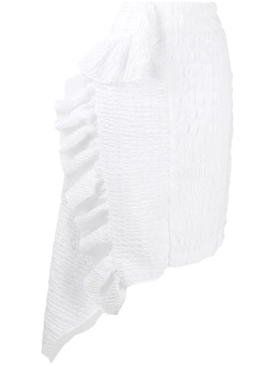 Shop Jourden Lolita Bias Midi Skirt In White