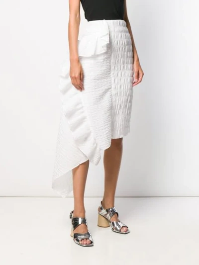Shop Jourden Lolita Bias Midi Skirt In White