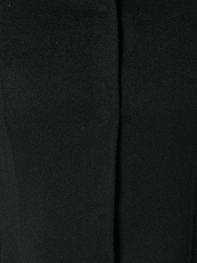 Valentino Long-sleeve Button-front Flare Wool-cashmere Coat In Black