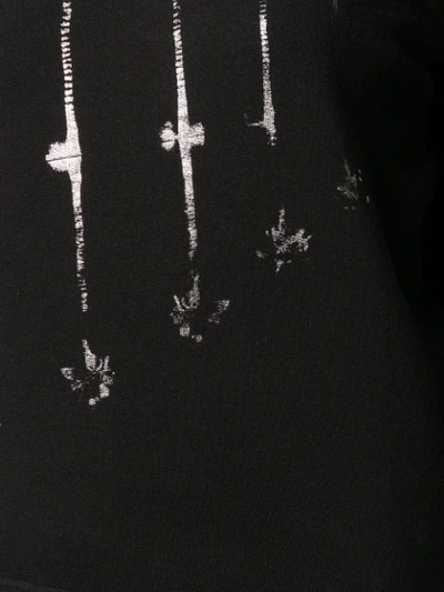 Saint Laurent Palm Tree Print Sweatshirt In Black