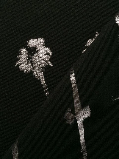 Saint Laurent Palm Tree Print Sweatshirt In Black