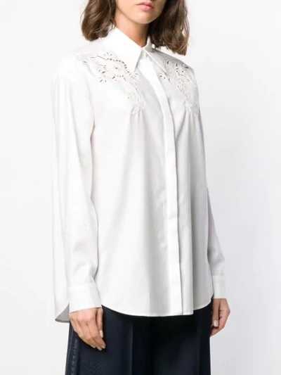 Shop Stella Mccartney Embroidered Shirt In White