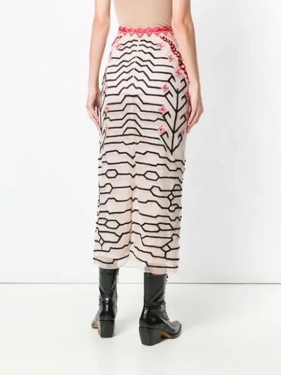 Shop Temperley London Canopy Pencil Skirt In Pink