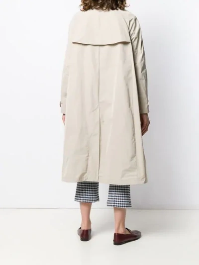 Shop Aspesi Double Breasted Trench Coat In Neutrals