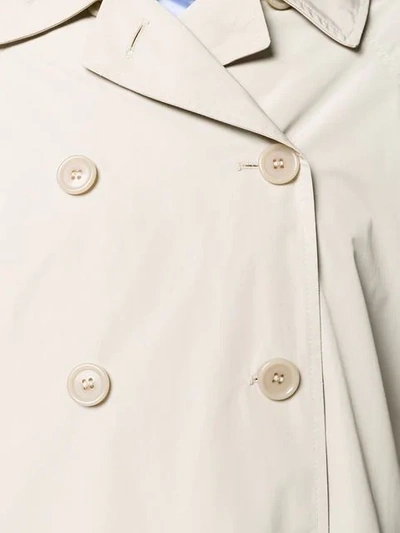 Shop Aspesi Double Breasted Trench Coat In Neutrals