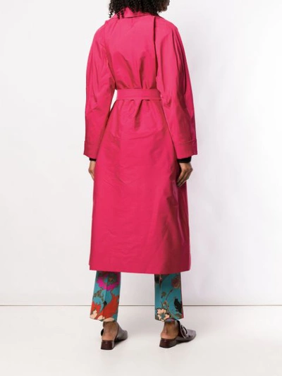 Shop Etro Mid-length Trench Coat - Pink