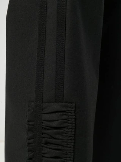 Shop N°21 Ruffle-trim Cropped Flared Trousers In 4985 Black
