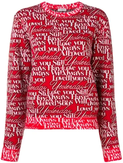 Shop Balenciaga Crew Neck Jumper In Red