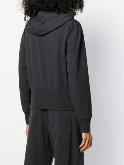 Shop Brunello Cucinelli Zip Front Hooded Jacket In C055 Grey