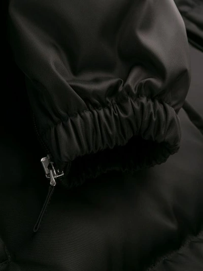 Shop Prada Padded Nylon Coat In Black