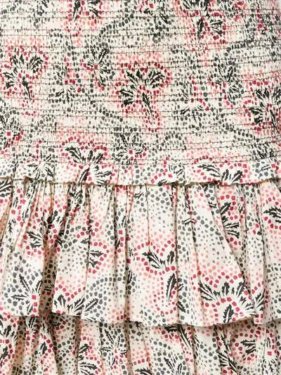 Shop Isabel Marant Étoile Ruffle Tiered Mini Skirt In Neutrals