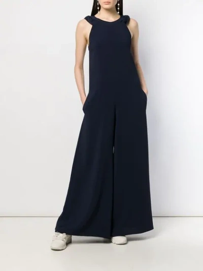 Shop Red Valentino Wide-leg Jumpsuit In Blue