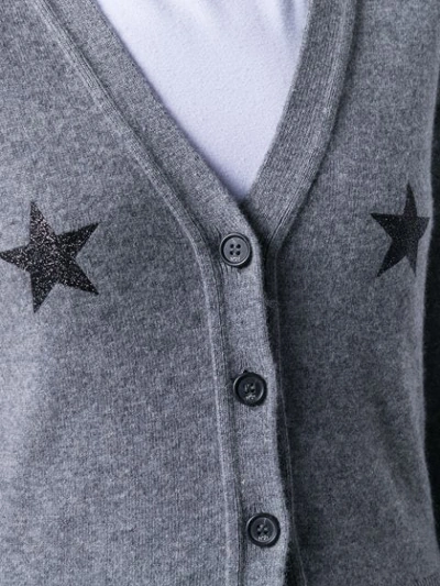 Shop N°21 Star Print Knitted Cardigan In Grey