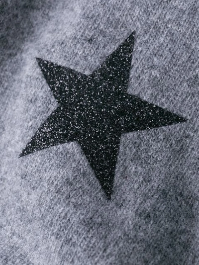 Nº21 星星印花针织开衫 - 灰色
