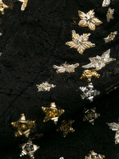 Shop Saint Laurent Embroidered Star Leggings In Black