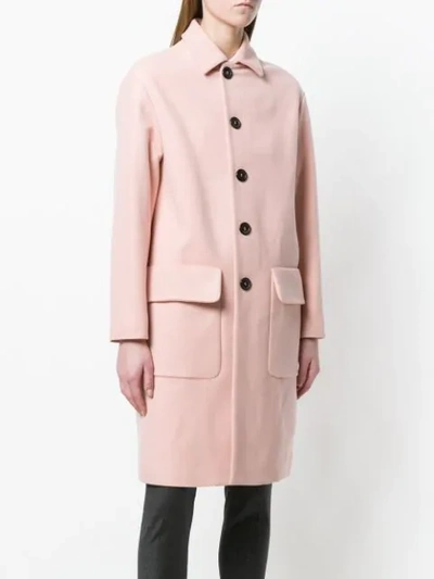 Shop Dsquared2 Classic Wool Coat - Pink