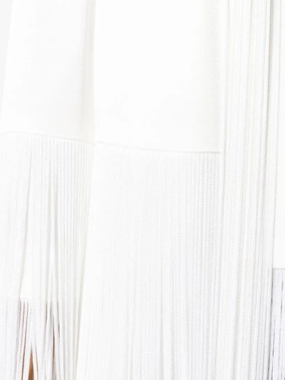 Shop Galvan Layered Fringe Jacket In White