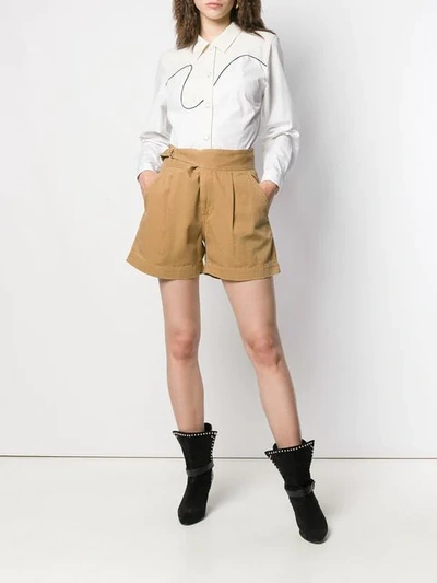 Shop Polo Ralph Lauren Wide-leg Shorts - Neutrals