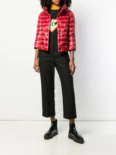 HERNO SOFIA PADDED JACKET - 红色