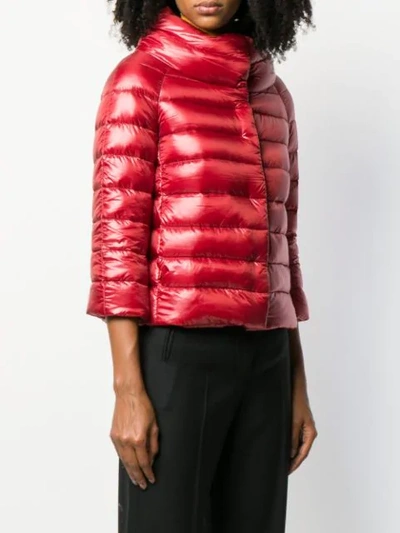 HERNO SOFIA PADDED JACKET - 红色