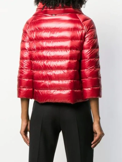 HERNO SOFIA PADDED JACKET - 红色