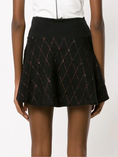 Shop Andrea Bogosian Flared Knit Skirt In Black