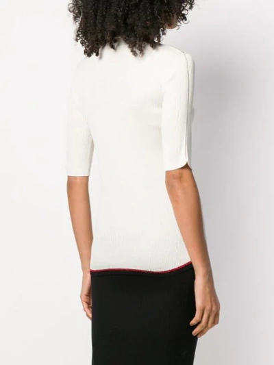 Shop Cashmere In Love Shortsleeved Sweater In White