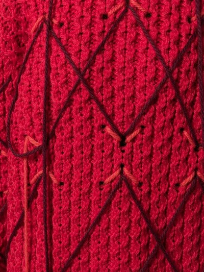 Calvin Klein 205w39nyc Fringed Knitted Sweater In Red