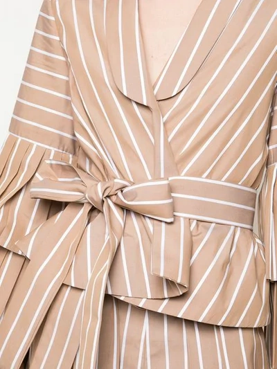 Shop Alexis Lipa Blouse In Tan Stripe