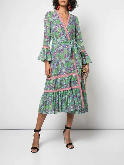 Shop Alexis Marcas Wrap Dress In Purple