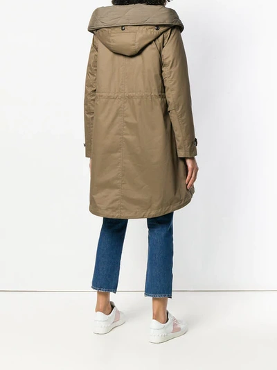 Shop Woolrich Hooded Layered Parka - Brown