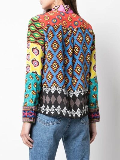 Shop Alice And Olivia Willa Blouse In Multicolour