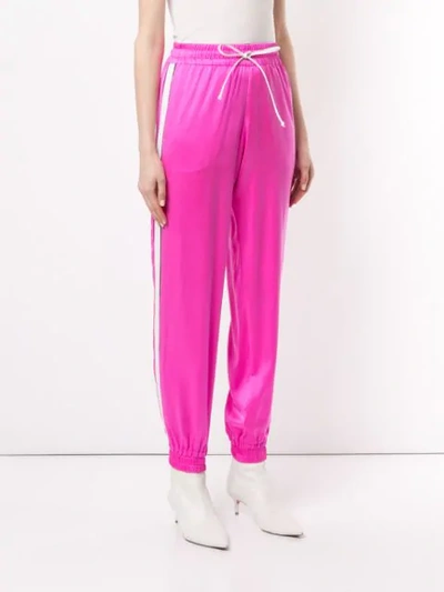 Shop Amiri Side Stripe Track Trousers In Pink