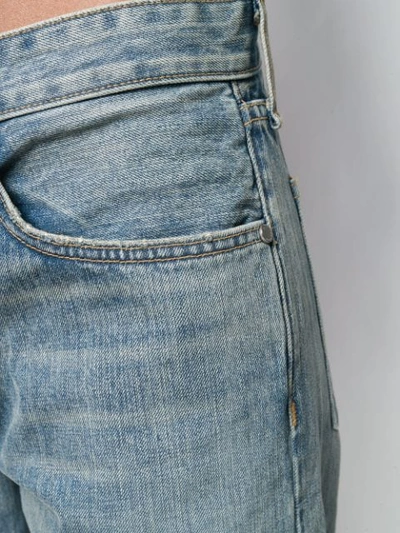 Shop Rag & Bone Distressed Straight-leg Jeans In Blue