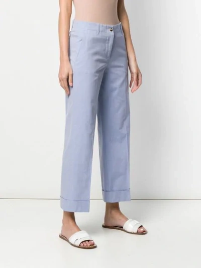 Shop Alberto Biani Classic Tapered Trousers - Blue