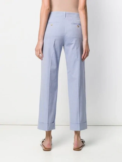 Shop Alberto Biani Classic Tapered Trousers - Blue