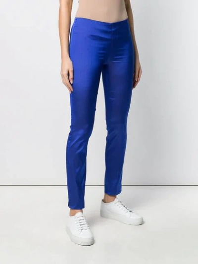 Shop P.a.r.o.s.h Slim-fit Trousers In Blue
