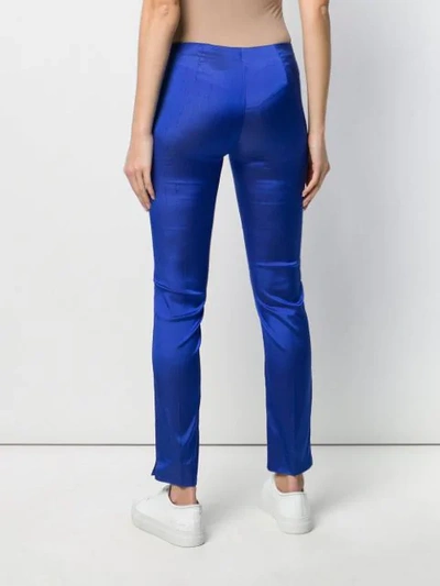 Shop P.a.r.o.s.h Slim-fit Trousers In Blue